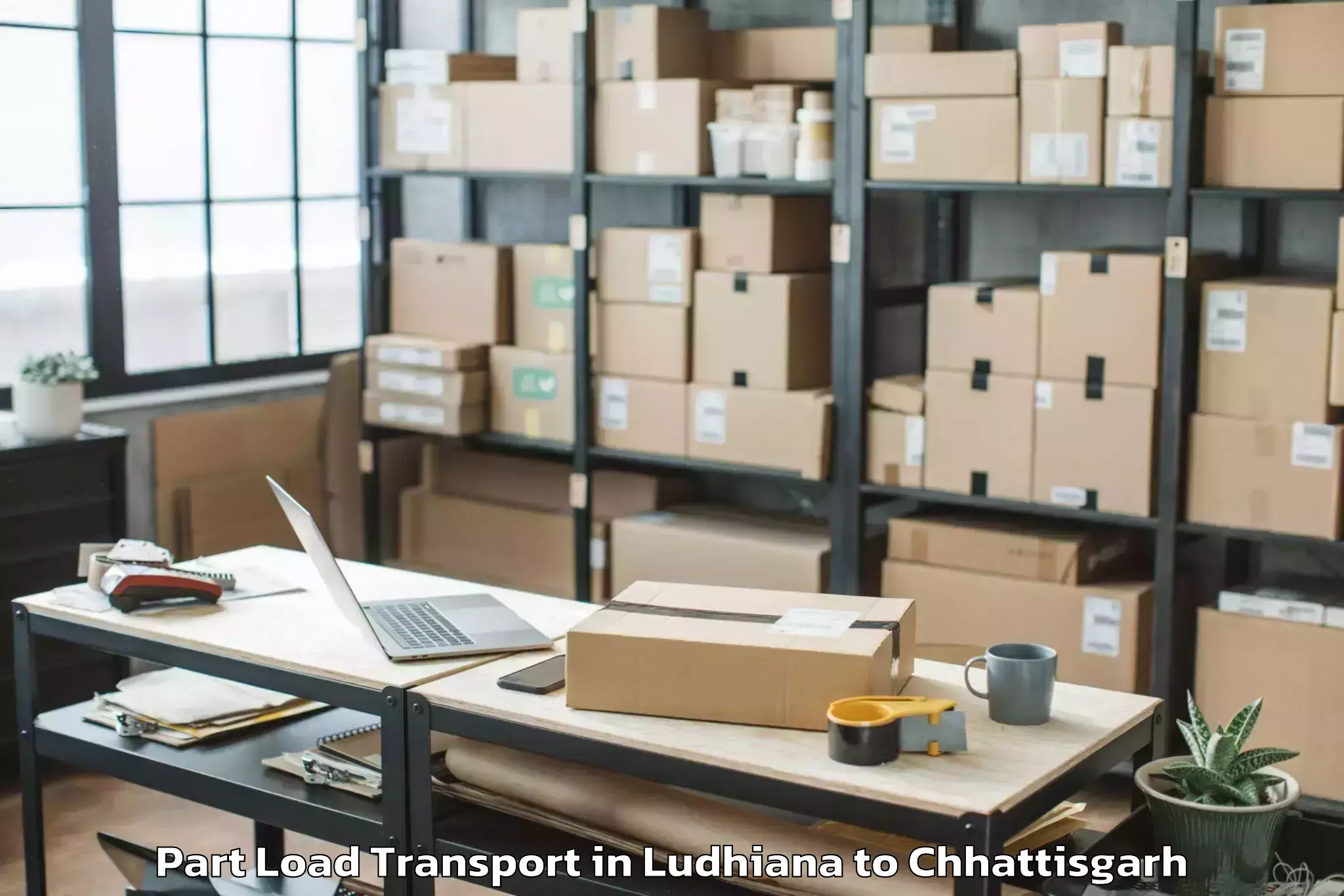 Easy Ludhiana to Gaurela Part Load Transport Booking